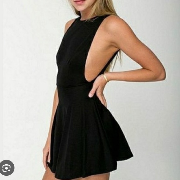 American Apparel Ponte Sleeveless Skater low scoop back Dress size US small - Picture 3 of 7